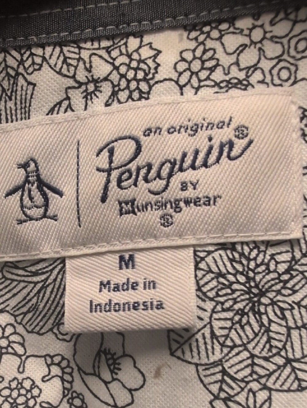 Original Penguin Black And White Floral Short-Sleeve Button-Down Shirt - Picture 2 of 9